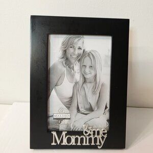 Mommy and Me MALDEN Solid Black Wood Free Standing Photo Picture Frame 4 x 6